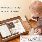 Baby Keepsake Box, Clay Baby Hand and Footprint Kit, Baby Picture Frame - Image 5