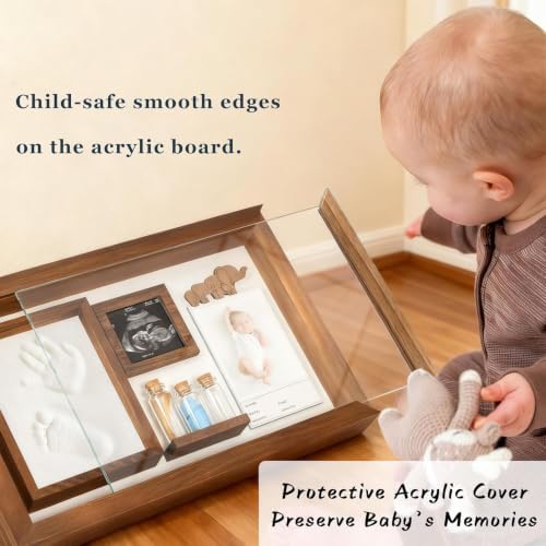 Baby Keepsake Box, Clay Baby Hand and Footprint Kit, Baby Picture Frame - Image 5