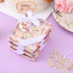 60 Pcs Gold Butterfly Metal Bookmarks with Elegant Silk Tassel, Creative Butterfly Bookmarks with Gift Box, for Book Lover Baby Shower Return Gifts Wedding Party Favors Decorations Guests Souvenirs - Image 4