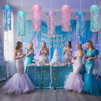 Baquler Set of 12 Jellyfish Party Decoration Soft Colors Paper Lanterns - Image 2