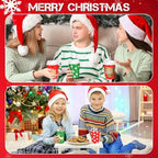 Mimorou 60 Pcs Christmas Disposable Coffee Cups with Lids and Sleeves 12oz Snowflakes Paper Drinking Cups for Xmas Holiday Party Restaurant Business Supplies - Image 3