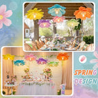 Hotop 6 Pcs Large Paper Flower Lantern Giant Paper Flowers Decor, Macarons - Image 5