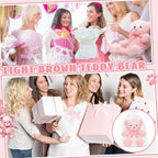 Seenelling 6 Sets Bear Diaper Changing Baby Shower Game Kit, Pink - Image 5