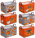 CHENGU 6 Pack Fall Storage Bins Collapsible Autumn Pumpkin Baskets for Home by CHENGU