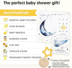 Pondering Pine Organic Baby Monthly Milestone Blanket Boy - Love You to the Moon and Back Blanket for Boys, Growth Chart for 1-12 Months Milestones, Gender Neutral, 47”x47” - Image 5