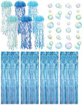 Chunful 12 Pcs Under the Sea Blue Jellyfish Lanterns Garlands Streamers by Chunful