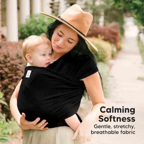 KeaBabies Baby Wrap Carrier, All in 1 Original Baby Carrier (Trendy Black) - Image 3