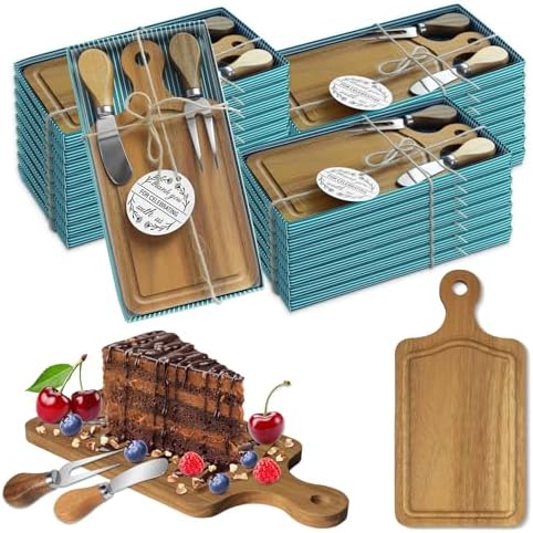 24 Sets Bridal Shower Game Prizes, Mini Charcuterie Boards, Acacia Wooden by AZEAM