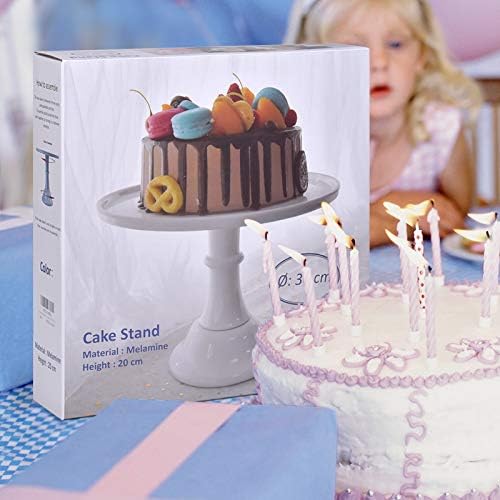 Round Cake Stand, 11 Inch, Black, Melamine, Dessert Cupcake Display Tray for Wedding, Birthday, Party, Baby Shower, Christmas (Black) - Image 7