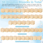 Marsui 136 Pcs Baby Shower Blocks to Decorate Game Kit, Blue Elephant - Image 3