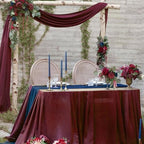 10 x 10 Feet Burgundy Backdrop Curtain for Partie, Background Curtains for Photoshoot, Birthday, Wedding, Halloween, Thanksgiving, Christmas Day, New Year Party Decorations 5Ft x 10Ft, 2 Panels - Image 5