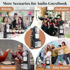 Audio Guest Book Wedding Phone with Vintage Design, Record Customized Audio Message Guest Book for Wedding, Party and Gathering, Black - Image 6