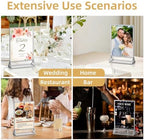 PPH-Sisy 5x7 Acrylic Sign Holder, 14 Pack Silver Picture Frames Table Top Sign Holders Flyer Menu Holder, Double-Sided Clear Photo Frames for Wedding Office Home Event - Image 5