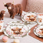 Cocomigo Highland Cow Baby Shower Decorations Pink, Boho Cow Shower Decor - Image 5