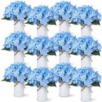 Zeyune Blue 12 Sets Flower Table Centerpieces, Artificial Hydrangeas by Zeyune