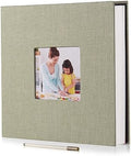 HoneyTolly Large Photo Album, Self-Adhesive, 60 Pages, Linen Cover, Ideal Gift for Family, Wedding, Baby, Christmas, Anniversary - Grass Green by HoneyTolly