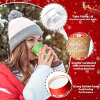 Mimorou 120 Pack Christmas Coffee Cups with Lids and Sleeves, 12 oz Disposable Paper Holiday Party Cups Printed with Snowflakes, Christmas Trees, Stripes and Polka Dots for Xmas Party Supplies - Image 3