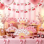 Roowest 36 Pcs Cherry Folding Hand Fans Bulk, Coquette Party Favors - Image 5