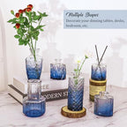 Set of 36 Glass Bud Vases Small Flower Vases for Centerpieces(Blue) - Image 5