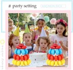 Juexica 4 Pcs Round Macaron Display Tower Stand 4 Tiers - Image 6