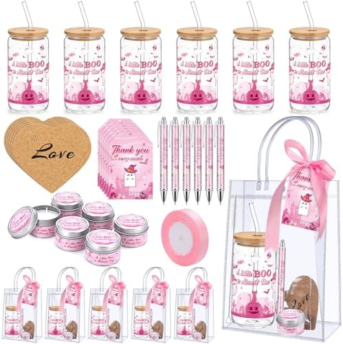 MotiMind 6 Sets Pink Halloween Baby Shower Prizes for Winners Guest Game by MotiMind