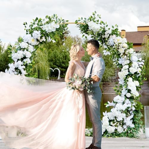 Chamvis Round Backdrop Stand, Balloon Garland Arch Backdrop Stand Metal Balloon Arch Stand Wedding Arch Photo Background: for Baby Shower Birthday Party Supplies Decorations - Image 3