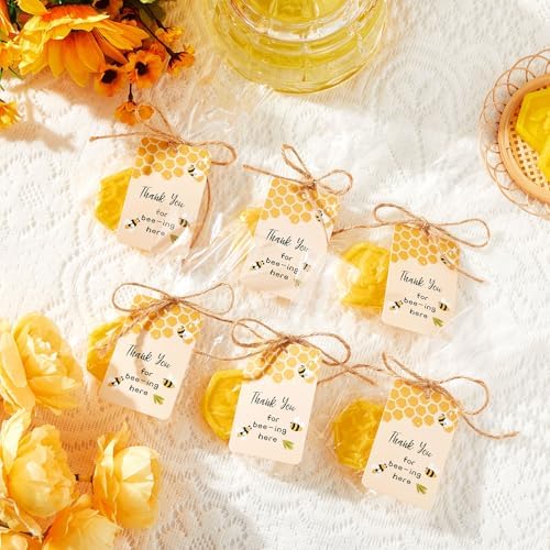 48 Set Honeycomb Soap Baby Shower Party Favors,Yellow - Image 4