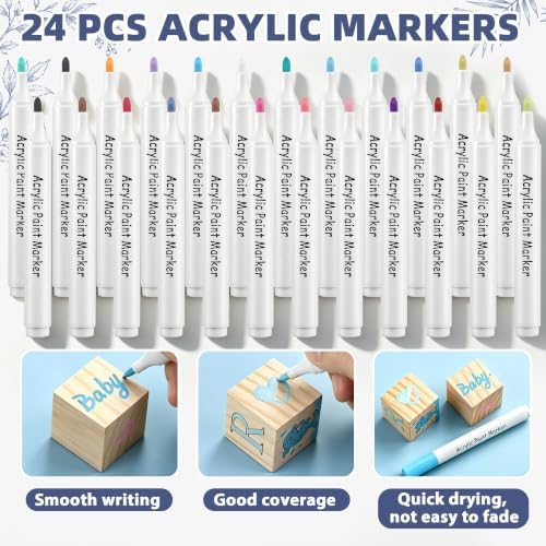 wookidel 118PCS Baby Shower Games Kit, Baby Blocks for Baby Shower - Image 6
