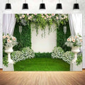 12X10Ft Wedding Backdrop Spring Flowers Background Photography Backdrops for Parties Wedding, Girls Birthday Princess Weeding Bridal Shower Floral Anniversary Ceremony Decor by Viajar