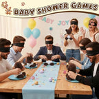 Seenelling 6 Sets Bear Diaper Changing Baby Shower Game Kit, Chocolate - Image 3