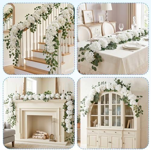 Auihiay Artificial Hydrangea Flower Garland, Wedding Arch Flowers - Image 6