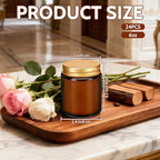 24 Pack 6 oz Rose Sandalwood Scented Soy Candles, Bulk Glass Jar Aromatherapy Candles, Long Lasting Soy Wax Candles for Home, Wedding, Party & Stress Relief - Image 2