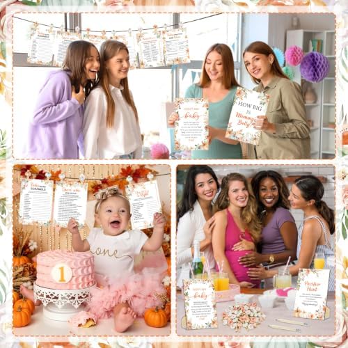 476 Pcs Little Pumpkin Baby Shower Games Fall Baby Shower Decorations - Image 7