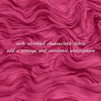 35x72 Inch Hot Pink Cheesecloth Table Runner Bachelorette Party Decor - Image 3