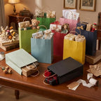BLEWINDZ 100Pcs Medium Paper Gift Bags with Handles Bulk 10.6×8.2×4.3 In - Image 6