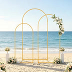 3PCS Arch Backdrop Stand 7.2/6.6/5.9FT Wedding Arches Balloon Arch Stand - Image 2