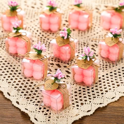 MTLEE 30 Sets Mini Bubble Candles Party Favors DIY Gift Set,Pink - Image 5