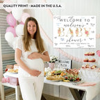 Andaz Press Personalized Large Canvas Baby Shower Welcome Sign, 16 x 20 Inches, Floral Baby, Guestbook Alternative, Custom Baby Shower Sign, for Floral Baby Shower, Baby Sprinkle - Image 5