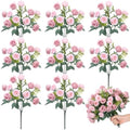 Zeyune 8 Pack 12 Inch Artificial Rose Bouquet, Paste Pink and Light Pink by Zeyune