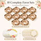 bridal shower gifts for guests 10 Pack Mini Floral Ceramic Dishes 3.9 Inch - Image 2