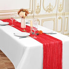 24 Pack Red 10Ft Cheesecloth Table Runner - Image 4