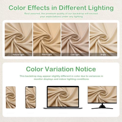 10ftx14ft Champagne Backdrop Curtain for Wedding Parties - Image 5