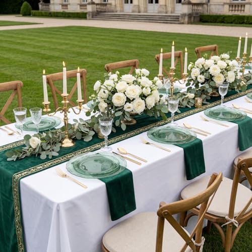 Tinybee 60PCS Clear Green Plastic Plates,Green Plates Disposable Heavy Duty - Image 5