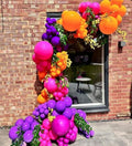 Hot Pink Orange Balloon Garland Arch Kit, 122pcs Pink and Orange Purple Tropical Balloons Arch Kit for Birthday Baby Shower Party Supplies Summer Beach Hawaiian Luau Aloha Party Decorations by Longwu