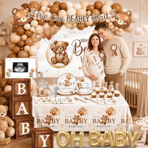 260pcs Bear Baby Shower Decorations - Image 2
