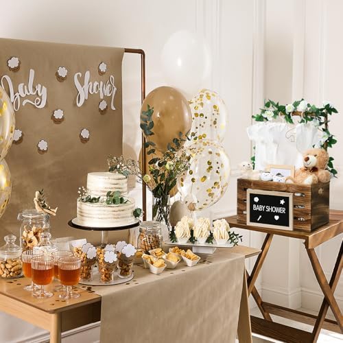 Barydat Wooden Baby Shower Crate Closet Baskets for Baby Shower, Walnut - Image 6