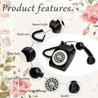 Audio Guest Book Wedding Phone, Record Customized Audio Message with Guest Book Retro Phone Audio GuestBook for Wedding Birthday Party Confession Audio Message Voicemail(Black) - Image 4