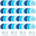 Mifoci 60 Pcs Blue 24 Pcs Round Paper Folding Fans Bulk for Party by Mifoci