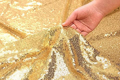 PartyDelight Gold Sequin Table Skirt 14ft Long x 30 Inch High - Image 6