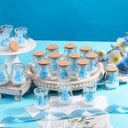 MTLEE 20 Sets Bear Baby Shower Favors Party Candle Blue - Image 4